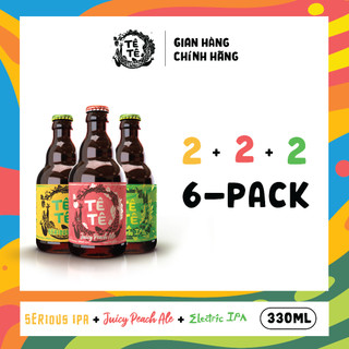6 chai bia thủ công tê tê mix vị chính hãng