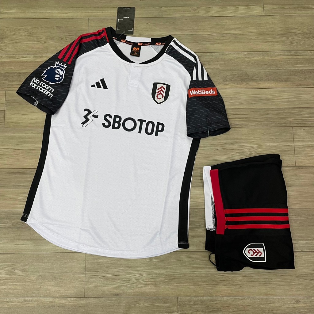 Bộ quần áo bóng đá CLB FULHAM trắng sân nahf thun mè HD2024-FLG