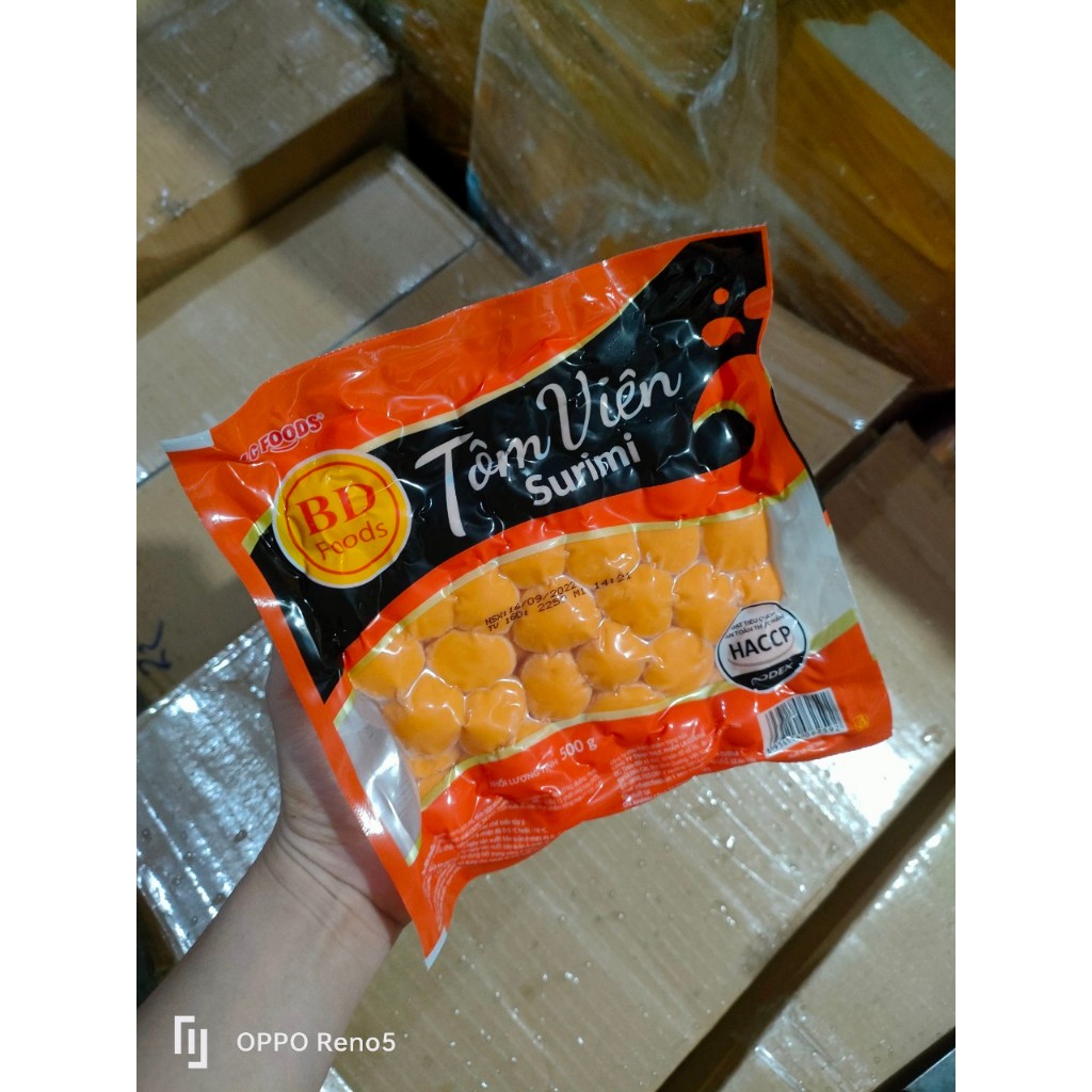Tôm Viên Chiên, viên xiên rán ăn vặt 500g