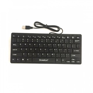 Bàn phím có dây mini Bosston 868 mỏng phím bấm êm cho laptop máy tính