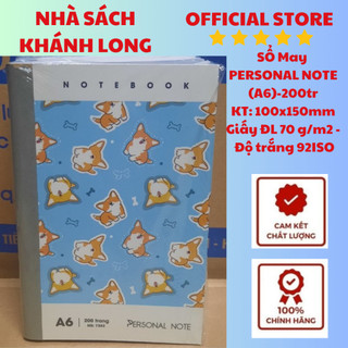 SỔ MAY GÁY PERSONAL NOTE A5 , A6 -  200 TRANG