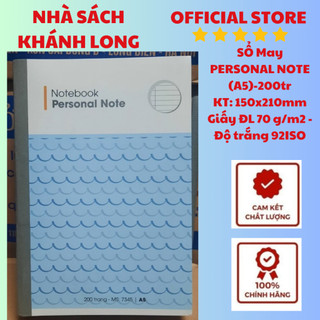 SỔ MAY GÁY PERSONAL NOTE A5 , A6 -  200 TRANG