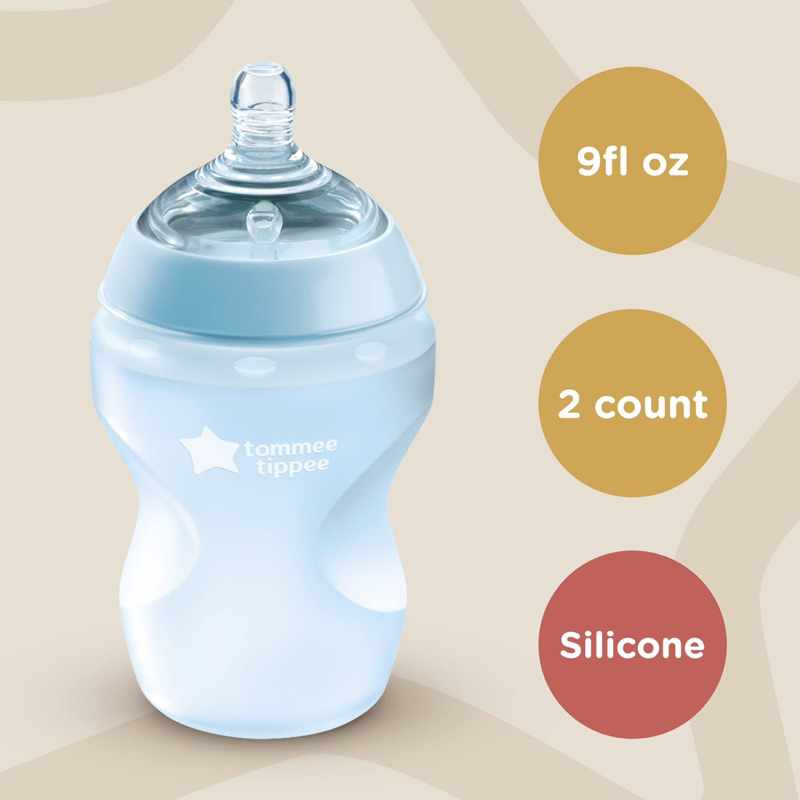 Bình sưa Tommee Tippee Silicone 260ml - màu xanh tím pastel