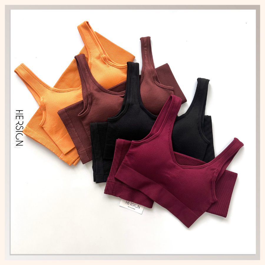 [Từ 1m60] Đồ tập gym nữ Set đồ tập yoga nữ Quần ngố HERSIGN-SET73D