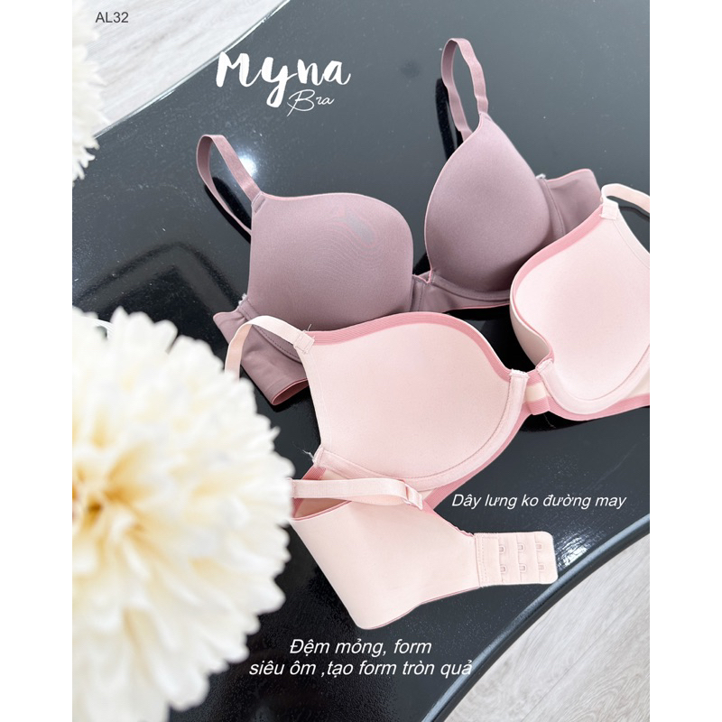 Áo lót lụa có gọng đệm nhẹ cao cấp Myna Bra: AL32