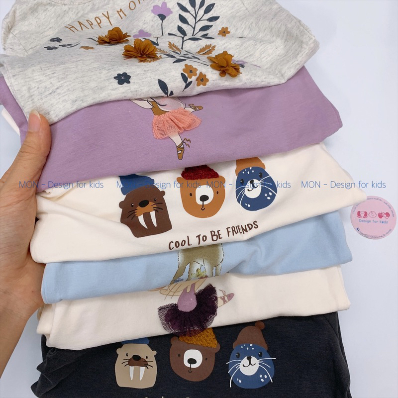 Áo dài tay hàng xuất dư NAME.IT siêu xinh cho bé yêu