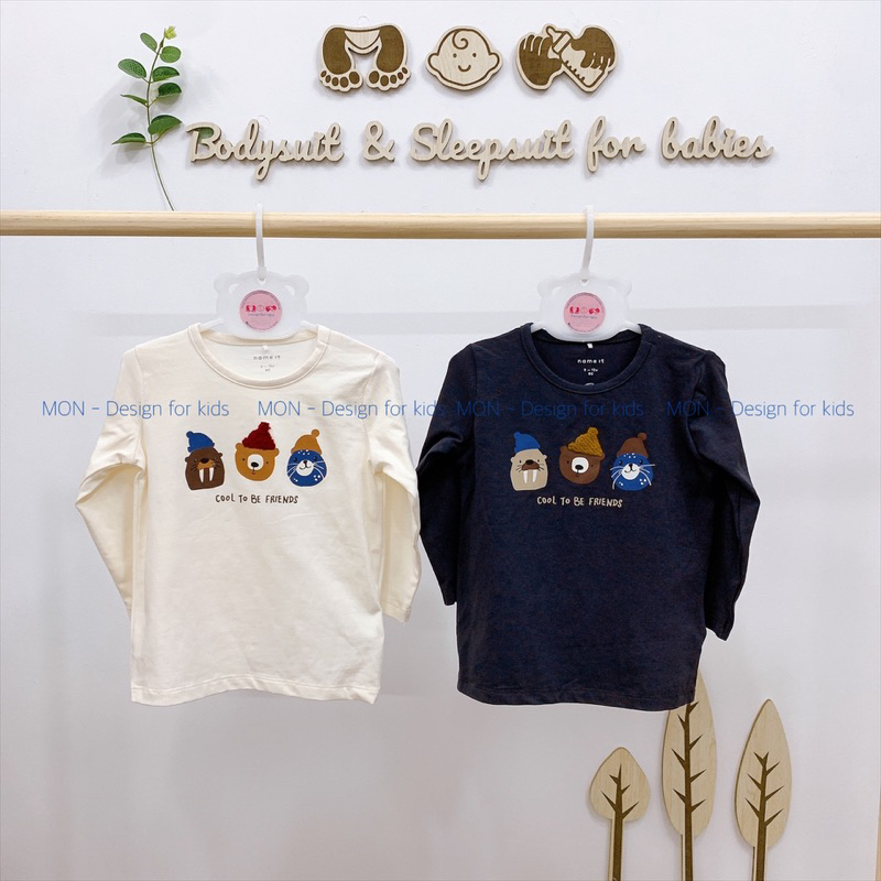 Áo dài tay hàng xuất dư NAME.IT siêu xinh cho bé yêu