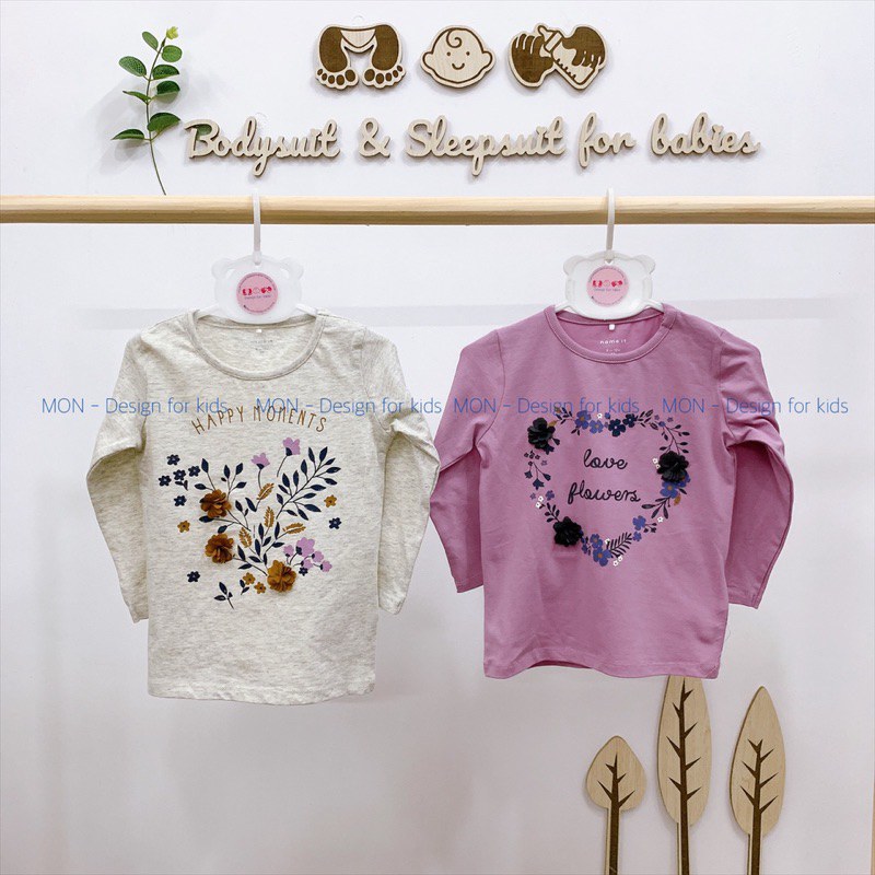 Áo dài tay hàng xuất dư NAME.IT siêu xinh cho bé yêu