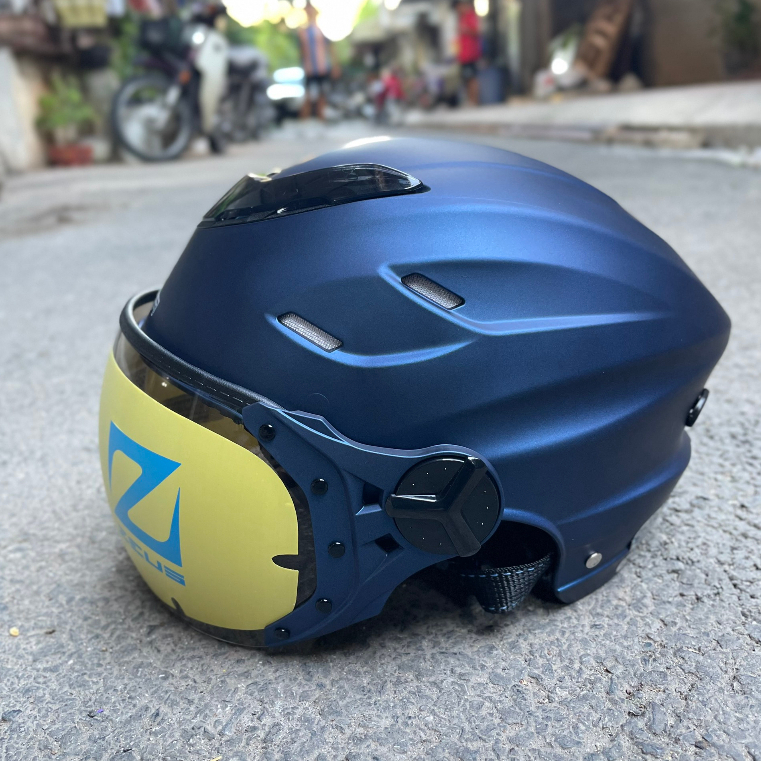 Mũ bảo hiểm nửa đầu Sunda 125 kiểu dáng thể thao,mũ bảo hiểm 1/2 có kính ,lót tháo rời bảo hành 12 tháng