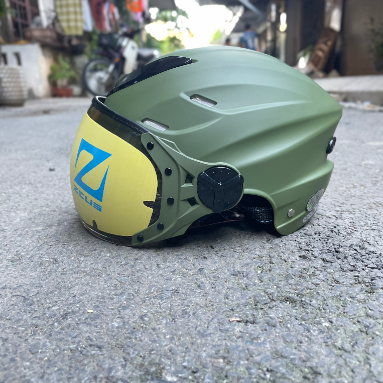 Mũ bảo hiểm nửa đầu Sunda 125 kiểu dáng thể thao,mũ bảo hiểm 1/2 có kính ,lót tháo rời bảo hành 12 tháng