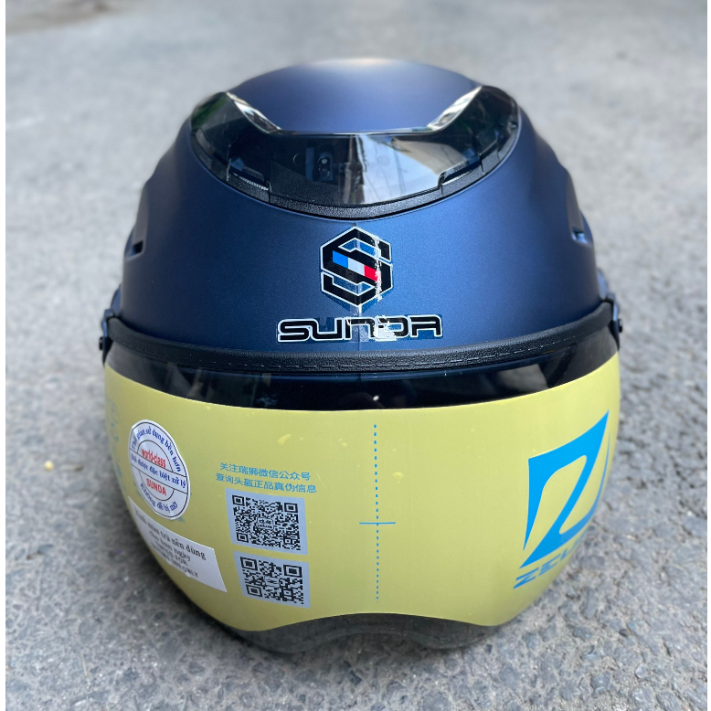Mũ bảo hiểm nửa đầu Sunda 125 kiểu dáng thể thao,mũ bảo hiểm 1/2 có kính ,lót tháo rời bảo hành 12 tháng