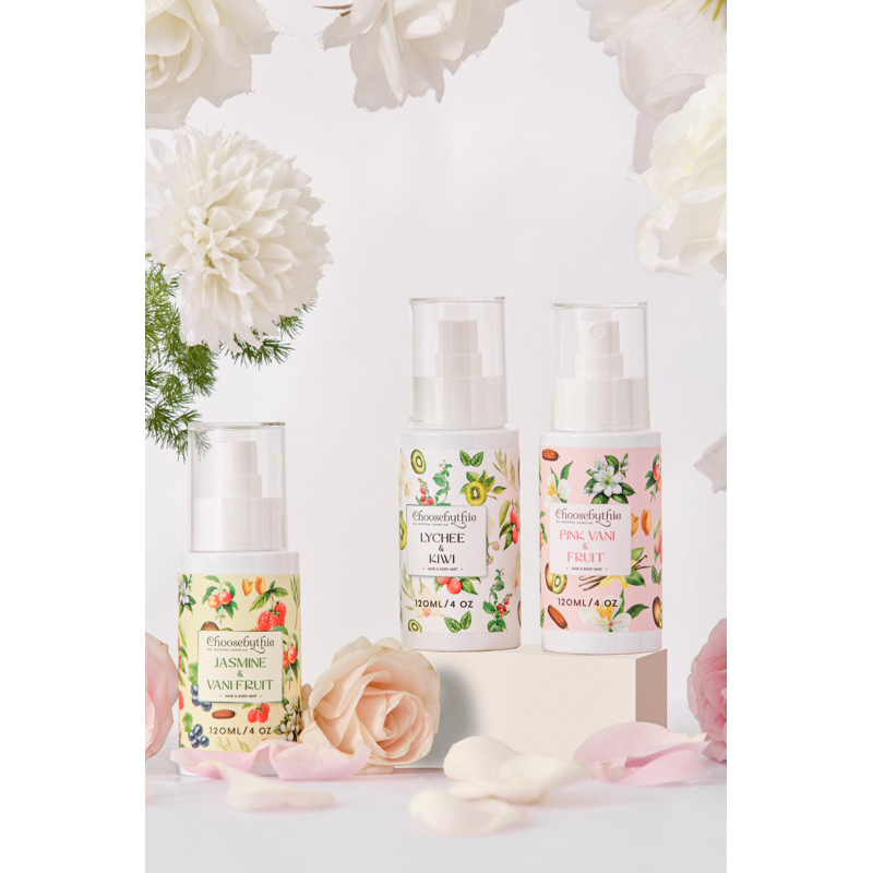 Xịt thơm Bodymist từ thiên nhiên, Nước hoa toàn thân Bodymist hương thơm tươi mát  - Choosebythie