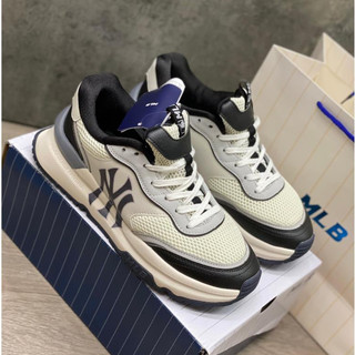 Giày mlb chunky runner new york yankees black, sneaker mlb liner mid màu trắng ny đen, giày mlb cổ thấp nam nữ mới 2023