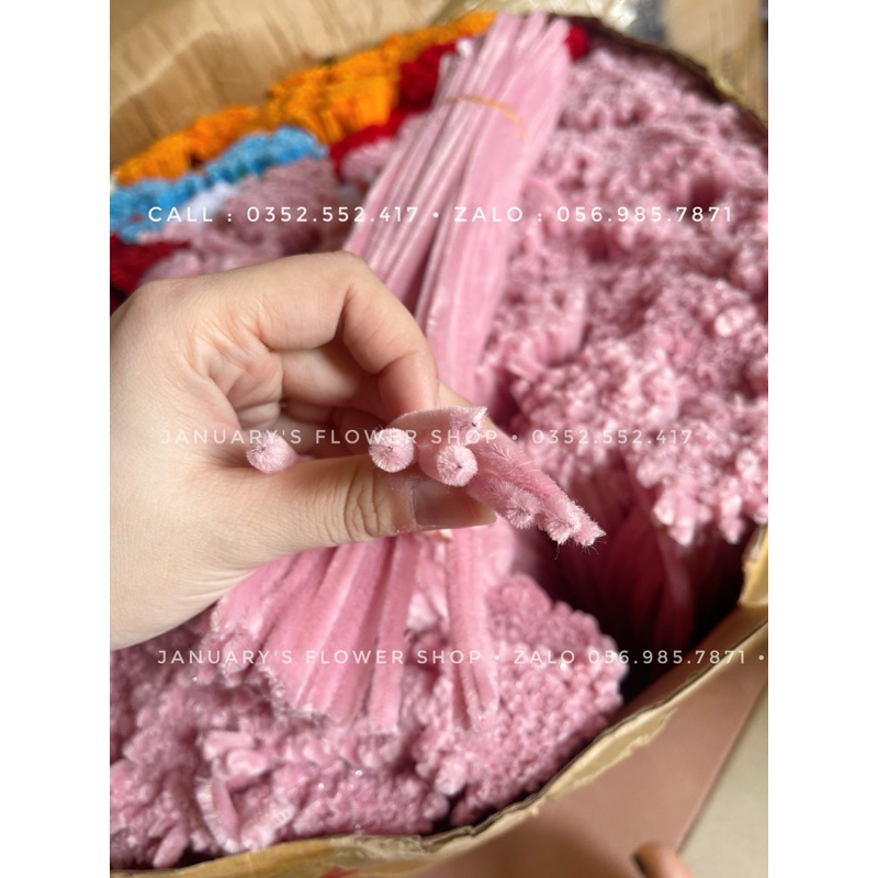 Kẽm Nhung, Kẽm Lông làm nụ tầm xuân, trang trí, đồ handmade