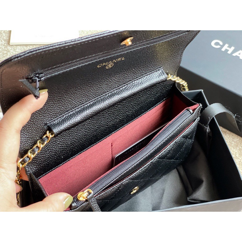 Túi Katun cha.neoo trần trám da sần size 19cm kèm hộp