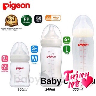 Bình sữa cổ rộng pplus 160ml-240ml-330ml