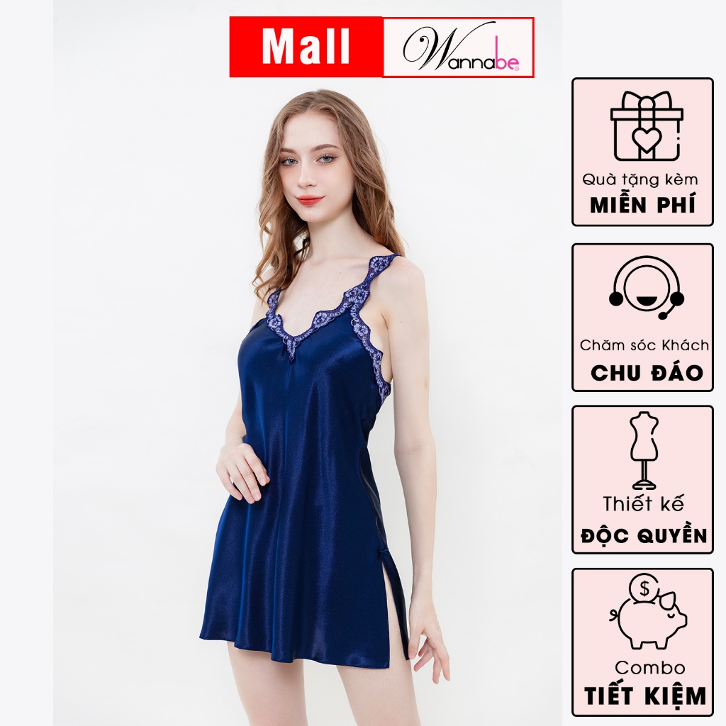 Váy ngủ Wannabe DNS85 đơn giản trẻ trung khoe lưng xinh đẹp