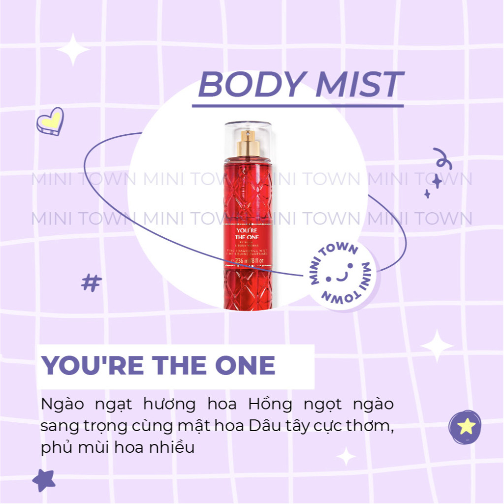 YOU’RE THE ONE - Xịt Thơm Lưu Hương Toàn Thân Bath & Body Works Fine Fragrance Mist