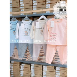 Bộ cotton nỉ Moon cổ 3p hàng chính hãng