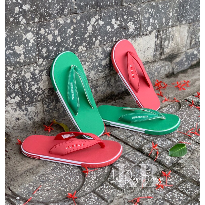 - Dép Sneaker Buzz Xanh / Đỏ Chính Hãng