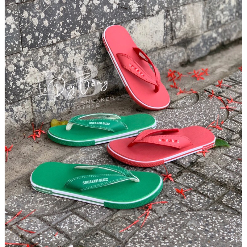 - Dép Sneaker Buzz Xanh / Đỏ Chính Hãng