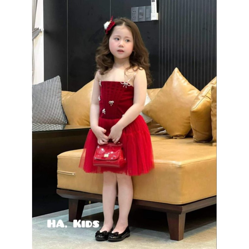 8 đến 28kg.váy xinh cho bé.váy đỏ cho bé diên noen và tết.hình thật ak