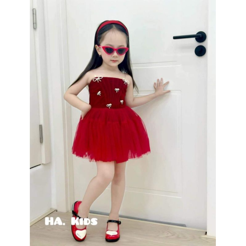 8 đến 28kg.váy xinh cho bé.váy đỏ cho bé diên noen và tết.hình thật ak