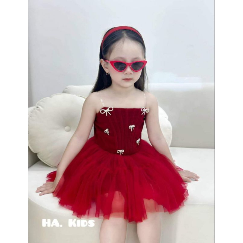 8 đến 28kg.váy xinh cho bé.váy đỏ cho bé diên noen và tết.hình thật ak