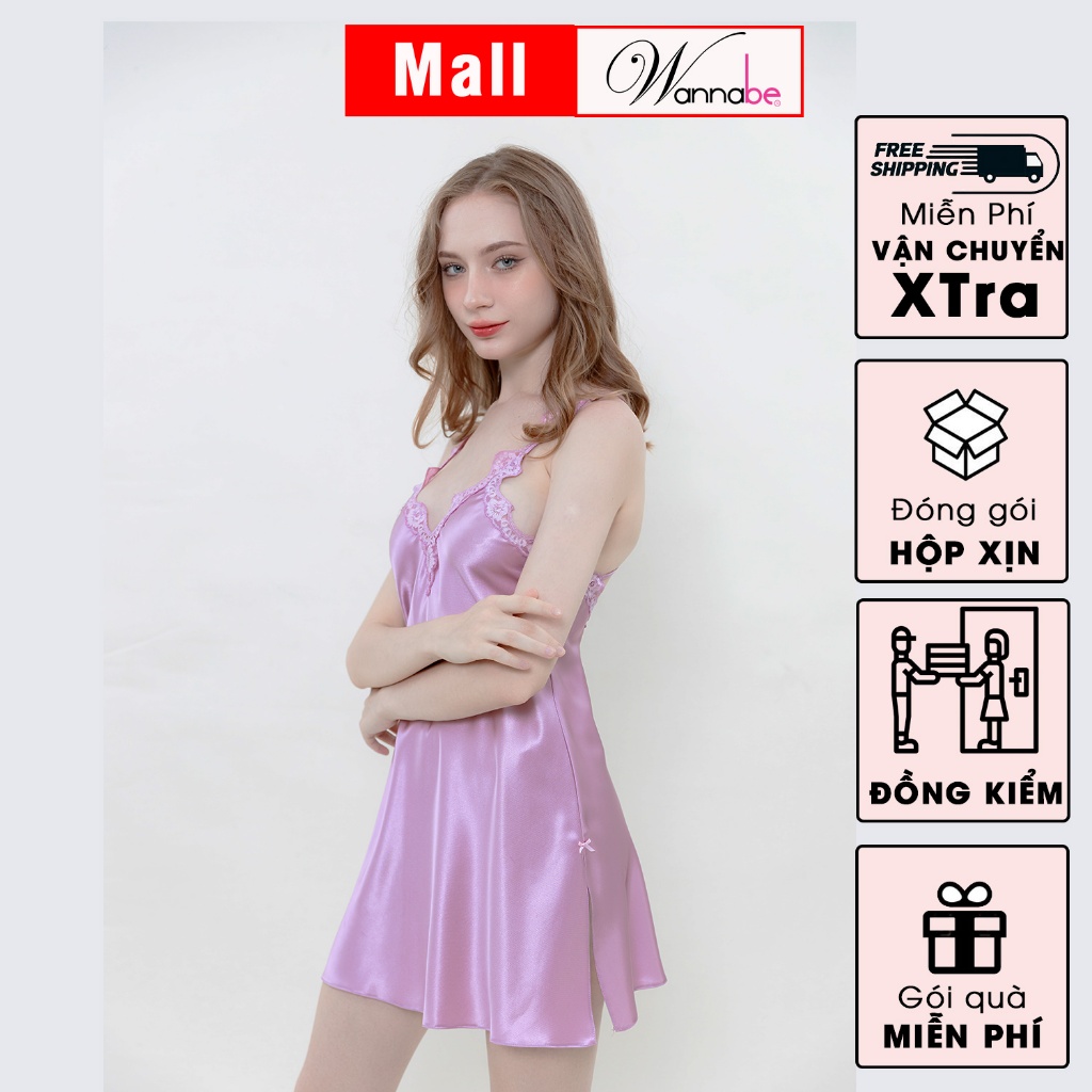 Váy ngủ Wannabe DNS85 đơn giản trẻ trung khoe lưng xinh đẹp