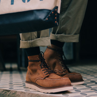 Giày Boots Cổ Cao Tăng Chiều Cao Nam Moctoe Da Bò Sáp Đế Khâu Mckay, Có Lót Massage - Work Boots Thương Hiệu Steeler