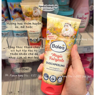 [Bản giới hạn] Sữa tắm Balea Đức tẩy tế bào da chết Thuần chay Vegan - Nguồn hàng Đức