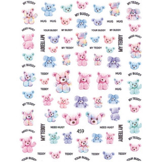 sticker gấu teddy dán móng / sticker dán móng hình gấu teddy