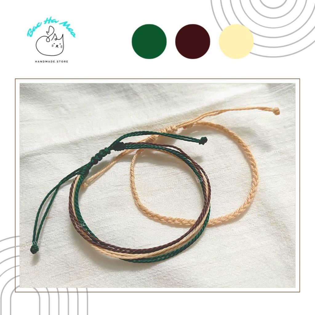 Set vòng waterproof - Phối màu đất - Vòng tay / vòng chân waterproof - Bac Ha Meo Store