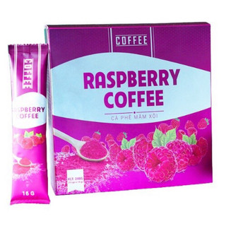 Cà phê mâm xôi giảm cân raspberry coffee chính hãng hộp 15 gói