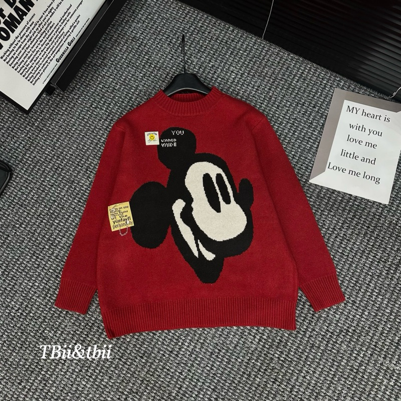 Áo len mickey đỏ siêu hot