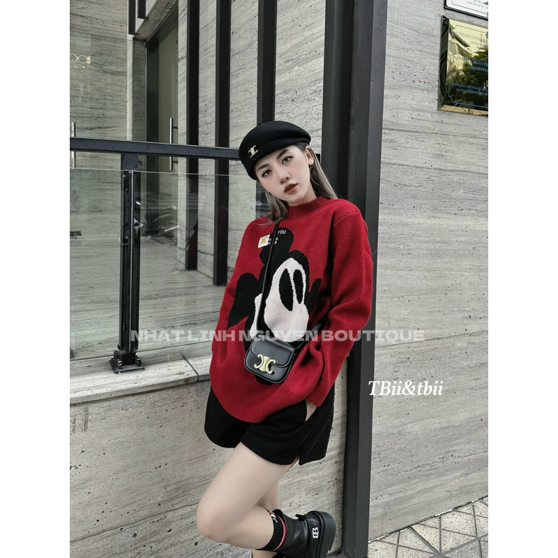 Áo len mickey đỏ siêu hot