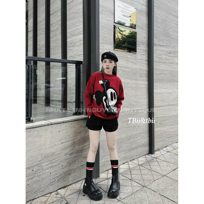 Áo len mickey đỏ siêu hot