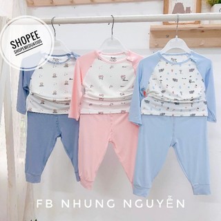 bộ avaler dài tay vải sợi tre chính hãng cho bé trai/bé gái