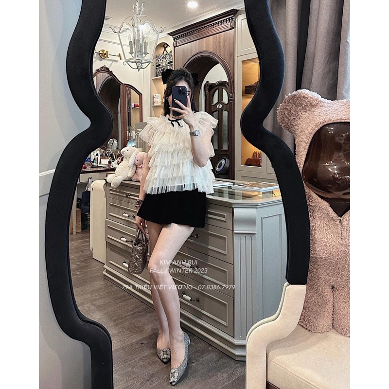 Áo ren tầng bling xinh xắn Kim Anh Bùi