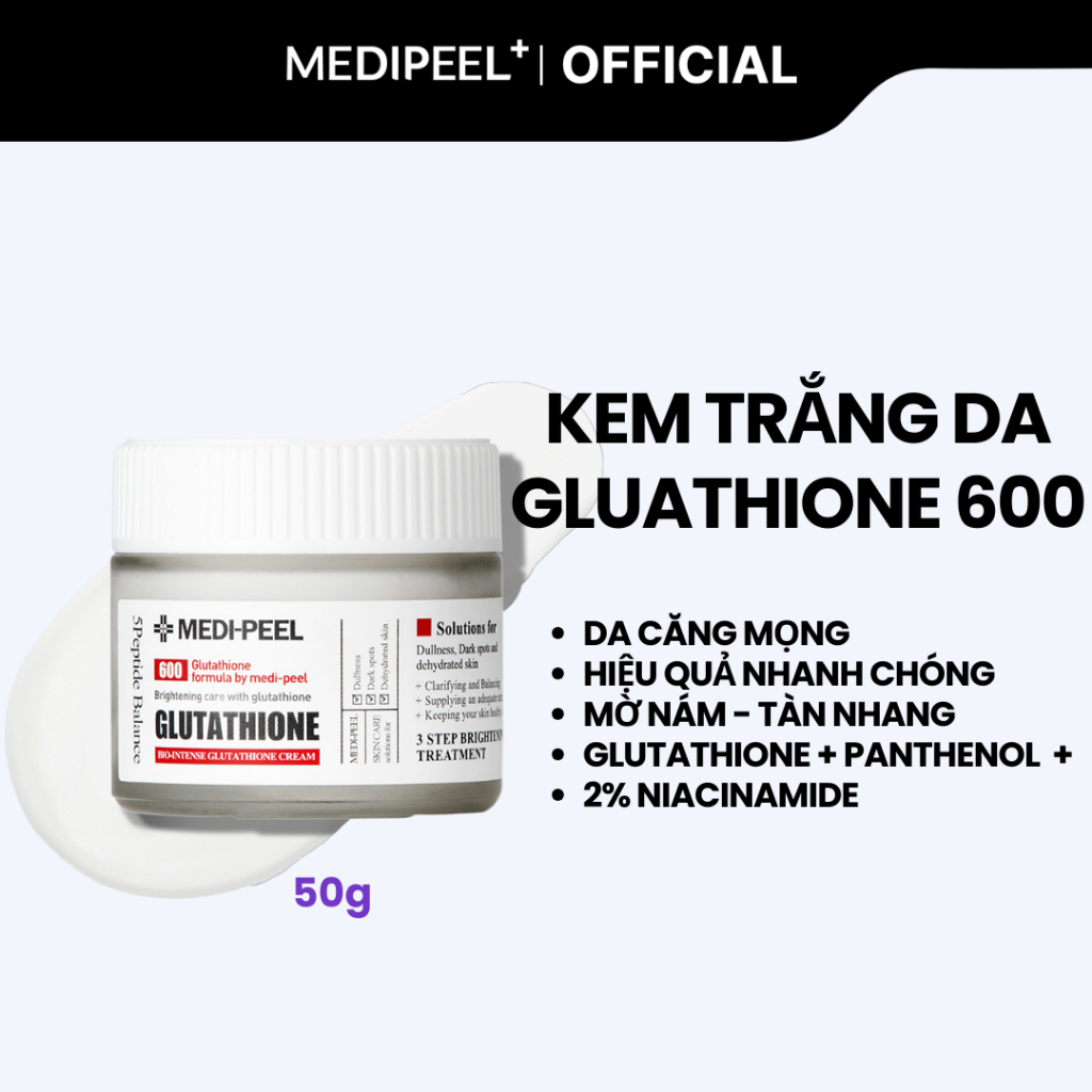 Combo Serum Và Kem Dưỡng Dưỡng Trắng MEDIPEEL Glutathione 600 White