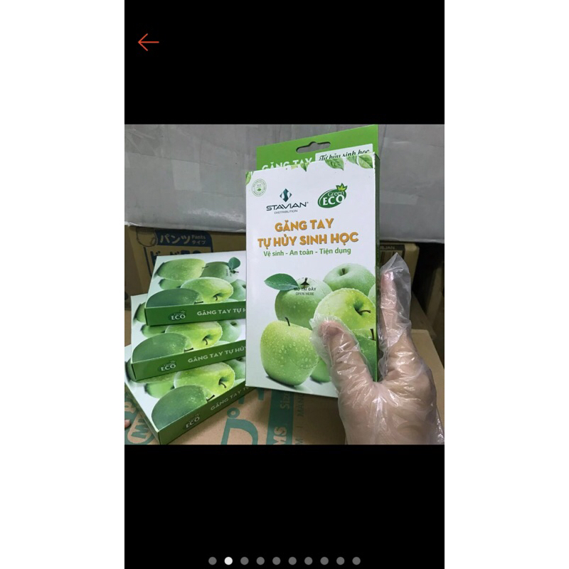 Găng Tay Tự Huỷ Sinh Học STAVIAN Green ECO Chĩnh Hãng