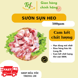 Sườn sụn non heo Truefood nhập khẩu khay 500g thái lát ăn lẩu, xào, hầm, dễ chế biến [HN ship hỏa tốc]
