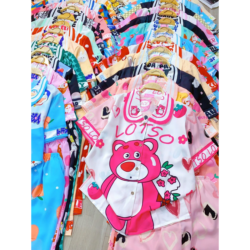 Đồ bộ quần lửng tay ngắn chất Mango size 40-57kg - Đồ ngủ cọc tay quần lửng