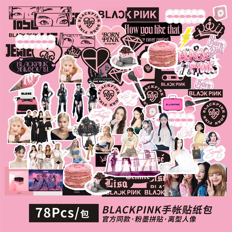 Set 78 cái Sticker Niêm Phong Blackpink Mẫu Mới Nhất