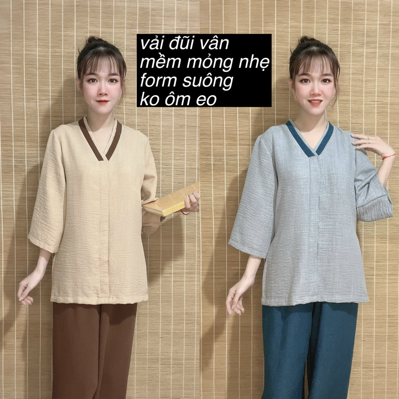 Đồ Lam Đi Chùa Nữ Kiểu Thiền (Vân Mây)
