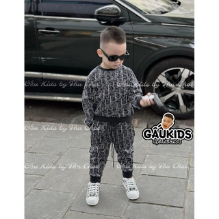 Set bộ nỉ hàn bé trai/gái qccc_ gấu kids