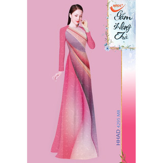 Vải áo dài in hoa 3D chuyển sắc