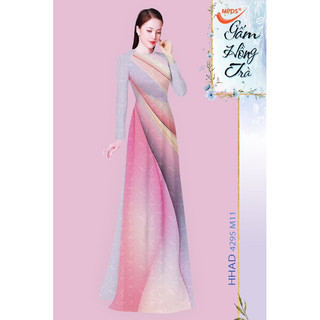 Vải áo dài in hoa 3D chuyển sắc