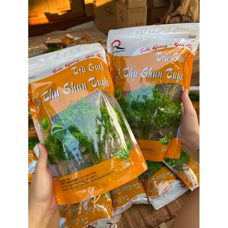 Trà lá  cổ thụ Shan Tuyết Bancha Quy Nguyên Thầy Tuệ Hải 100gram - CHÙA LONG HƯƠNG