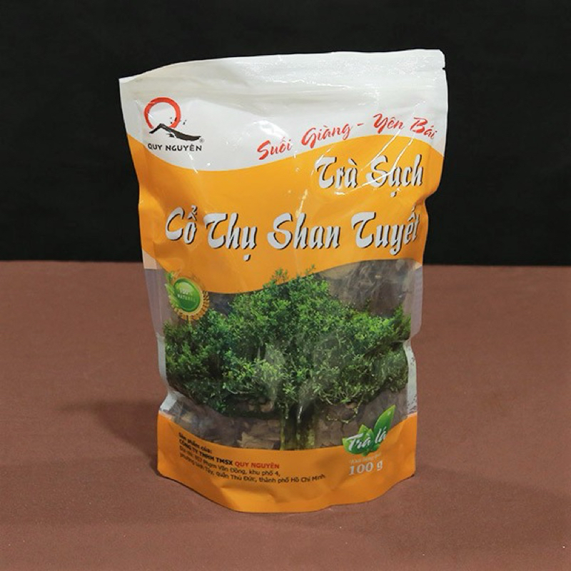 Trà lá  cổ thụ Shan Tuyết Bancha Quy Nguyên Thầy Tuệ Hải 100gram - CHÙA LONG HƯƠNG